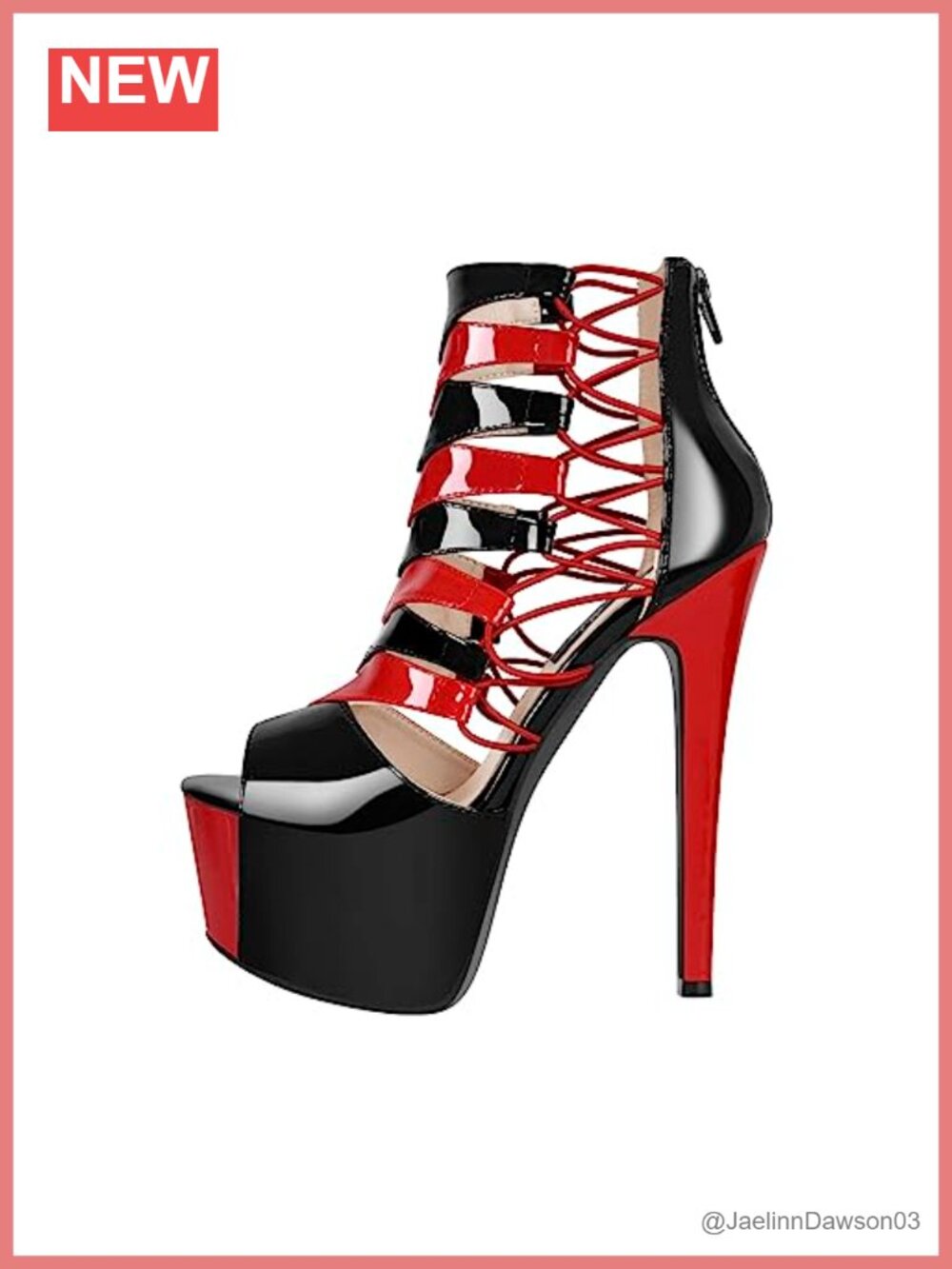 Stiletto Heel Ankle Booties Peep Toe Platform Zipper Gladiator Shoes